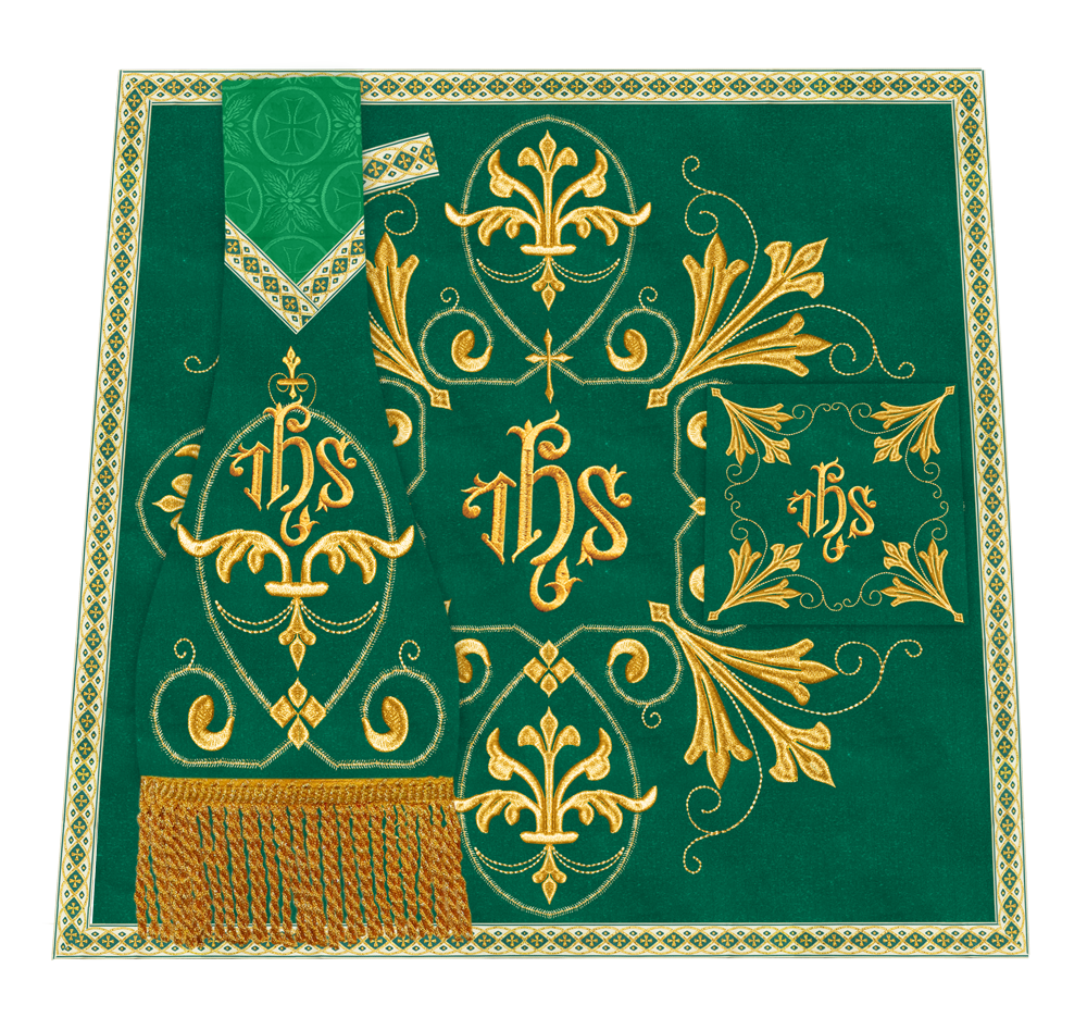 Embroidered Altar mass Set with motif and Trims
