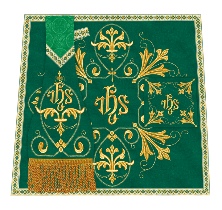 Embroidered Altar mass Set with motif and Trims