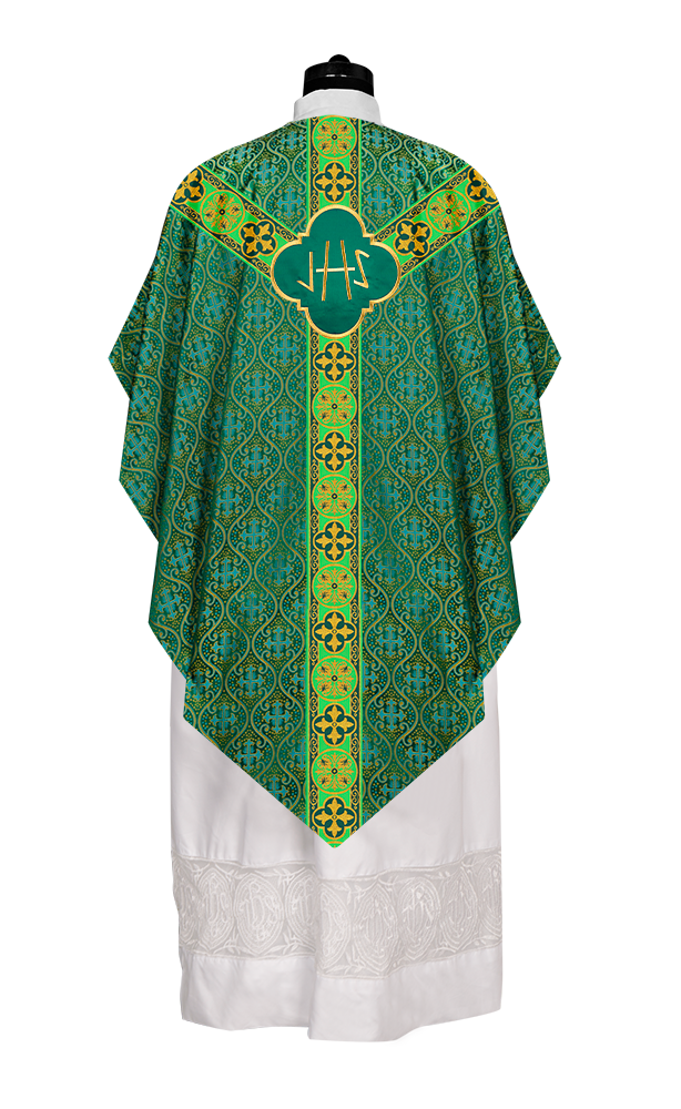 Pugin Chasuble with Intricate Embroidery and Orphrey Details