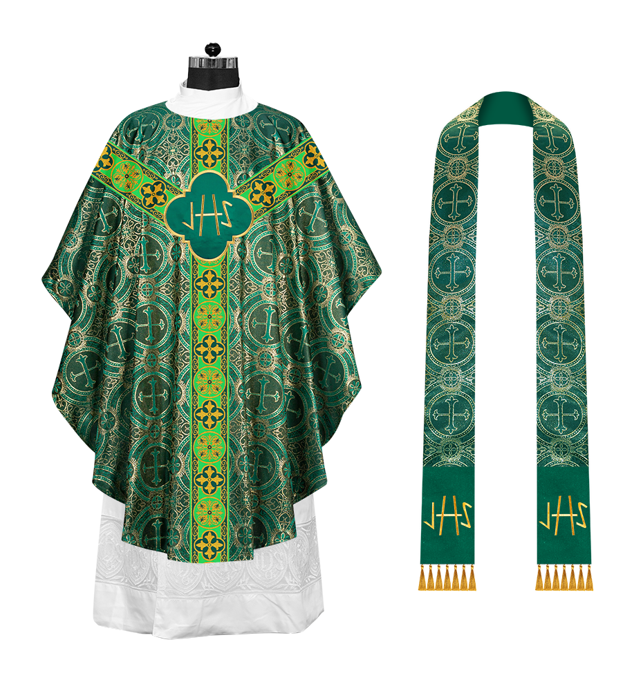 Gothic Chasuble with Cross Braided Trims