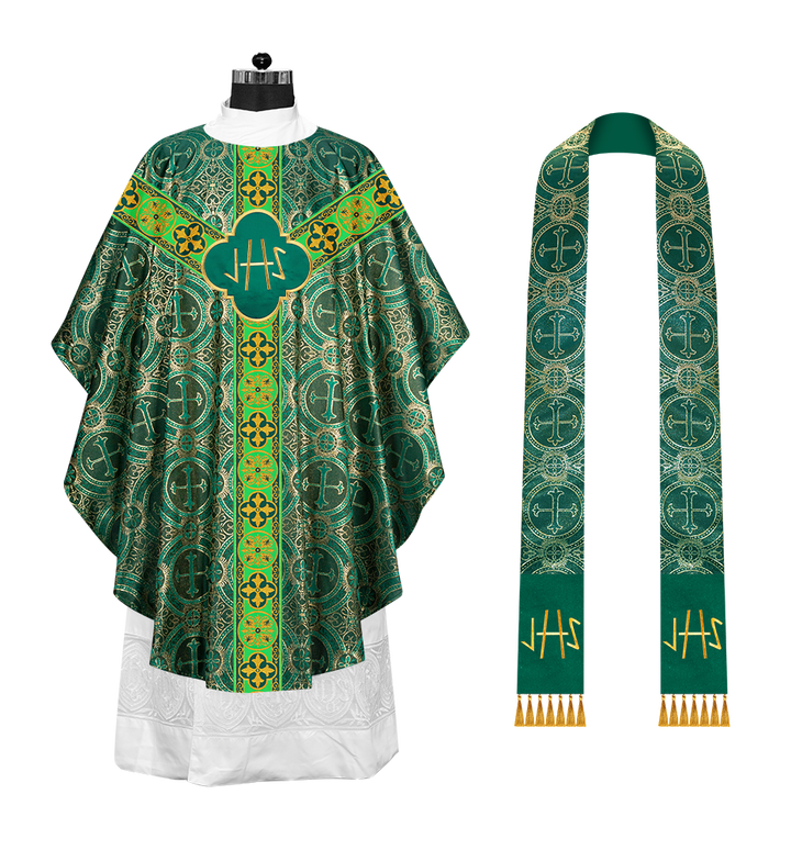 Gothic Chasuble with Cross Braided Trims