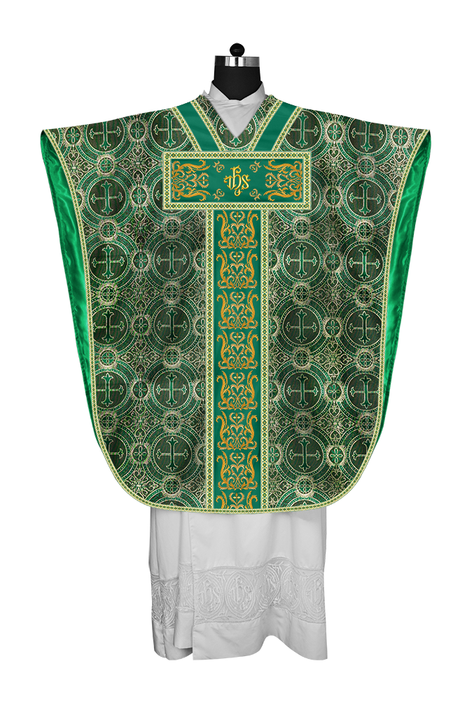 Borromean Chasuble Vestment Enhanced With  Motifs and Trims
