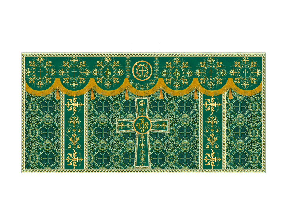 Altar Cloth with Spiritual Motif and Trims