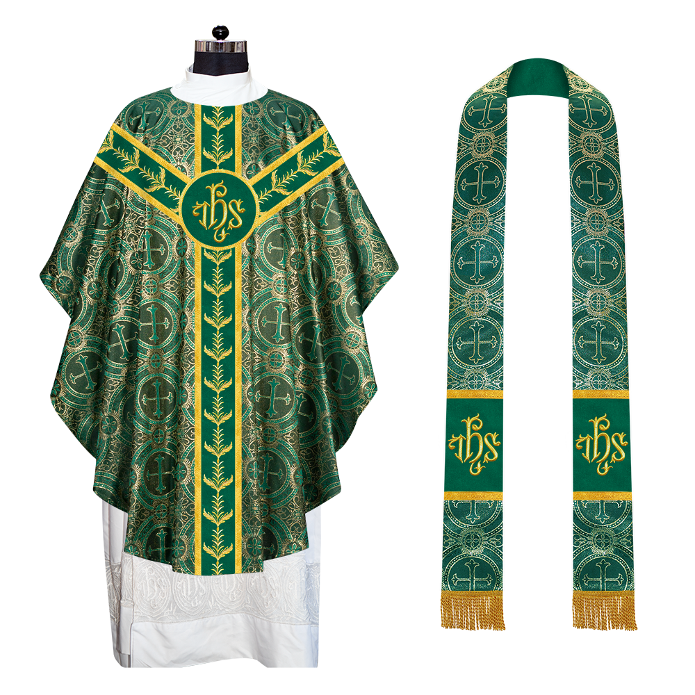 Gothic Style Chasuble with Adorned Lace