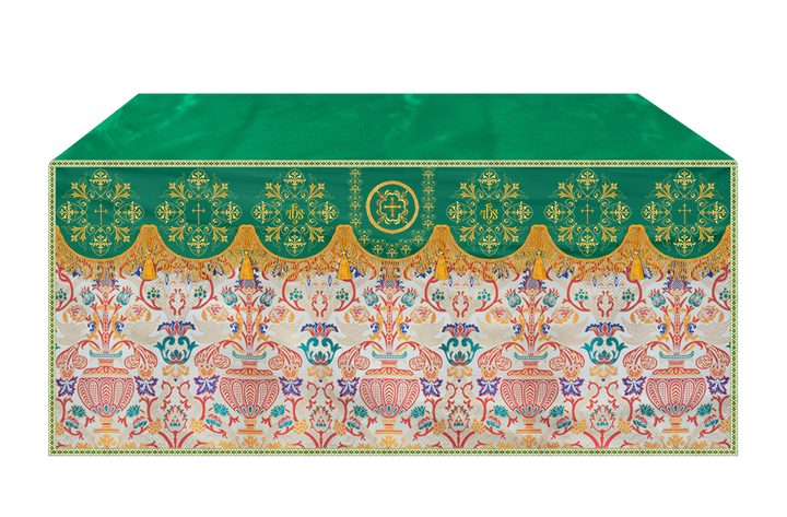 Liturgical Tapestry Altar Cloth with a Fine Embroidered Motif