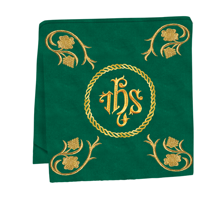 Embroidered Altar Cloth Embellished with Spiritual Motifs