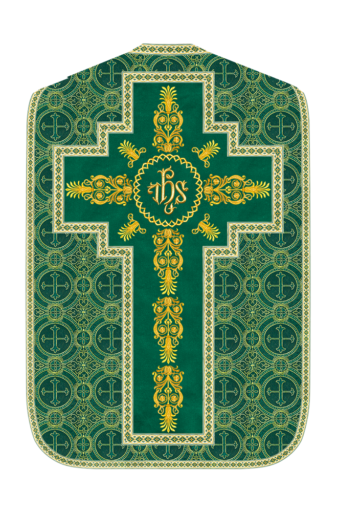 Roman Chasuble Vestments Adorned With Trims