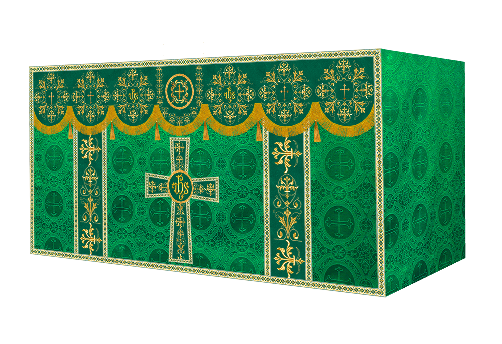 Altar Cloth with Spiritual Motif and Trims