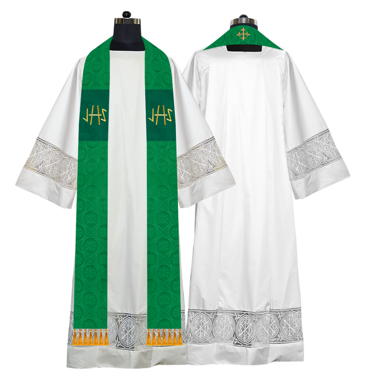 Ordination Stole with Embroidered Spiritual Motif