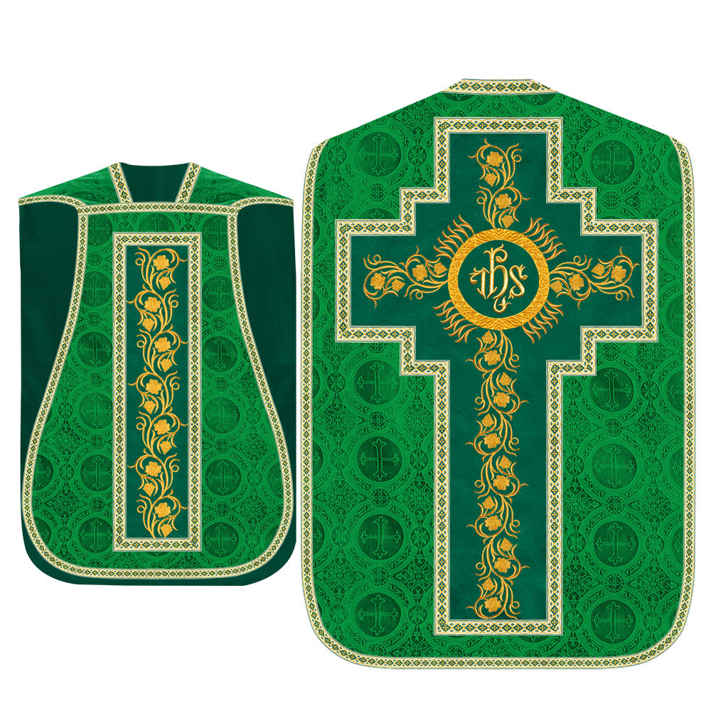 Set of Four Grapes Embroidery Roman Chasuble Vestments