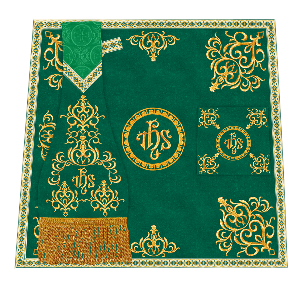 Elegant Altar Cloth with Intricate Orphrey Embroidery & Motif