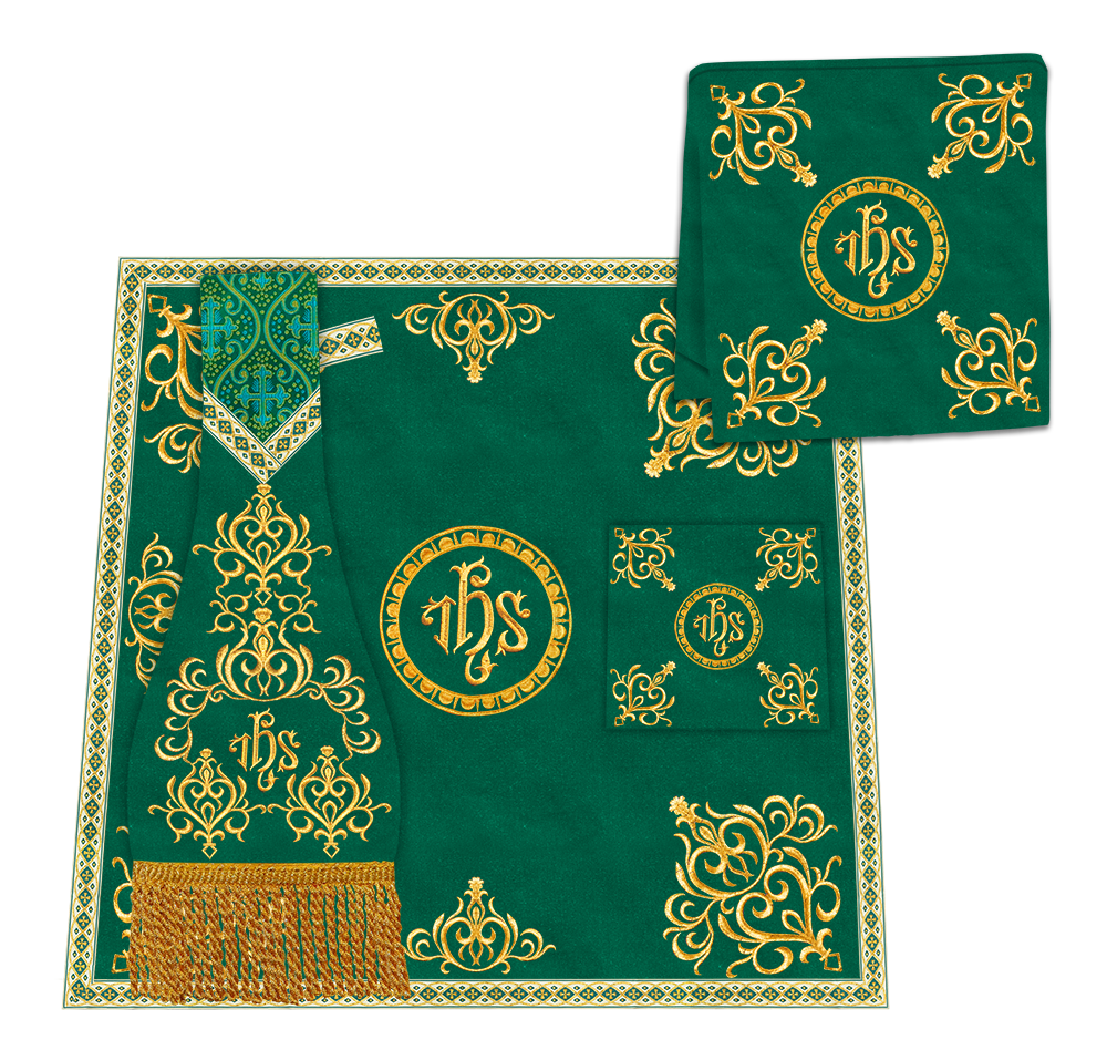 Gothic Chasuble Vestments With Adorned Orphrey And Trims