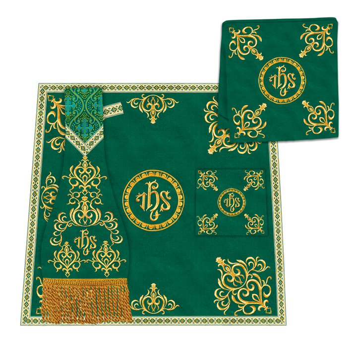 Gothic Chasuble Vestments With Adorned Orphrey And Trims