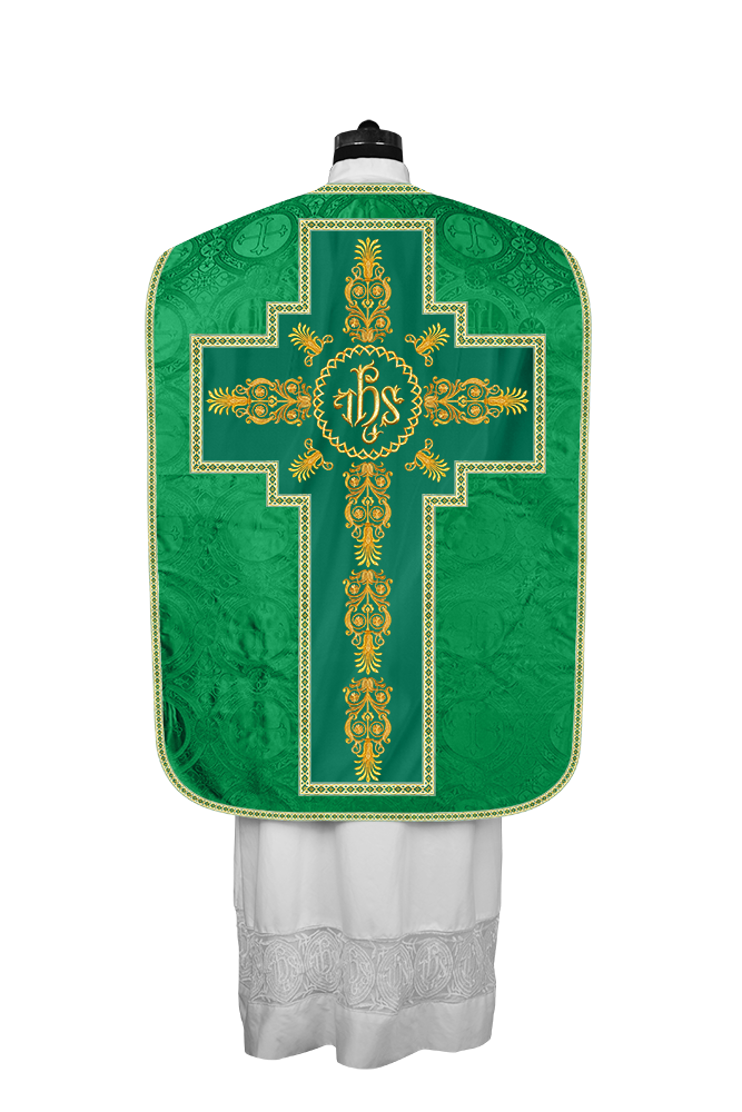 Roman Chasuble Vestments Adorned With Trims