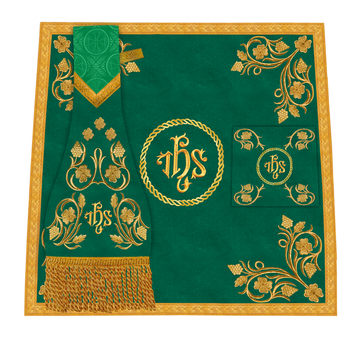 Traditional Liturgical Mass Set with Embroidered Details