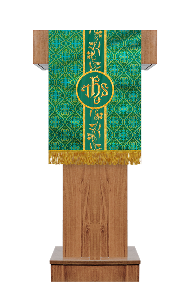 Pulpit/Lectern with Adorned Floral Trim