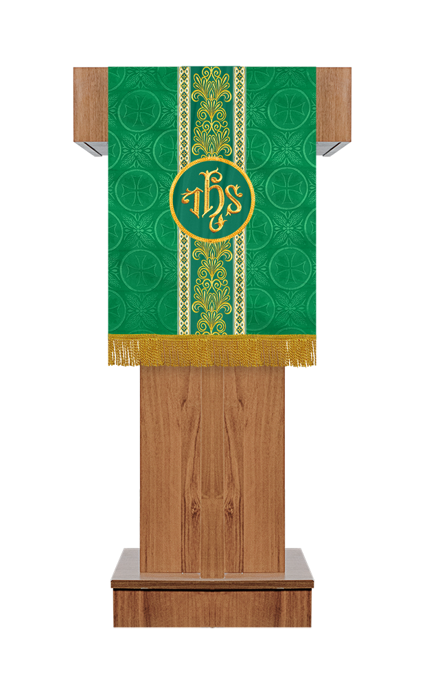 Pulpit/Lectern Hanging with Spiritual Embroidered Motif