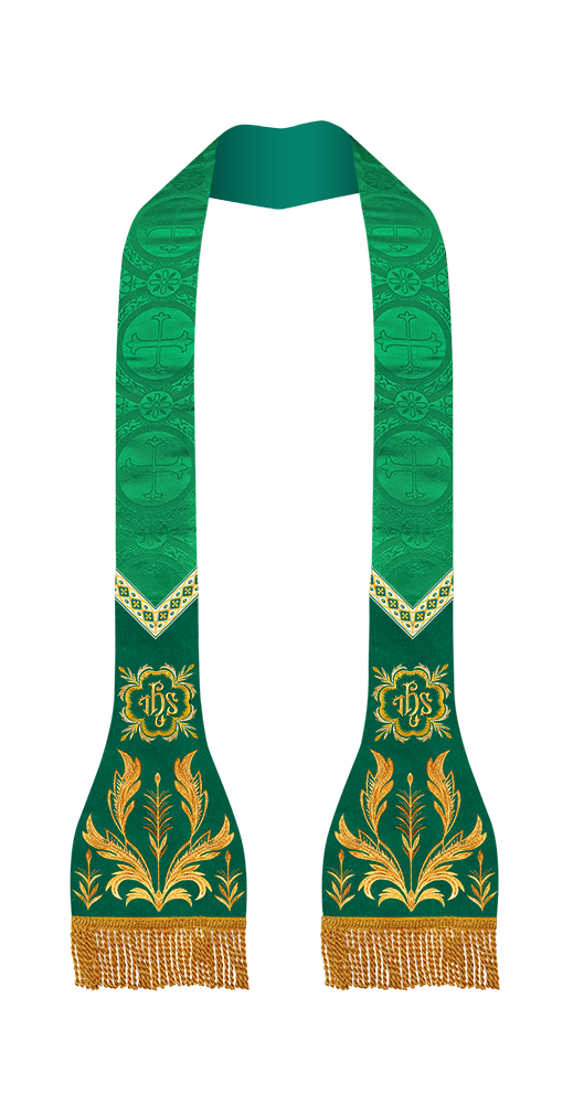 Spiritual Catholic Stole with Embroidery