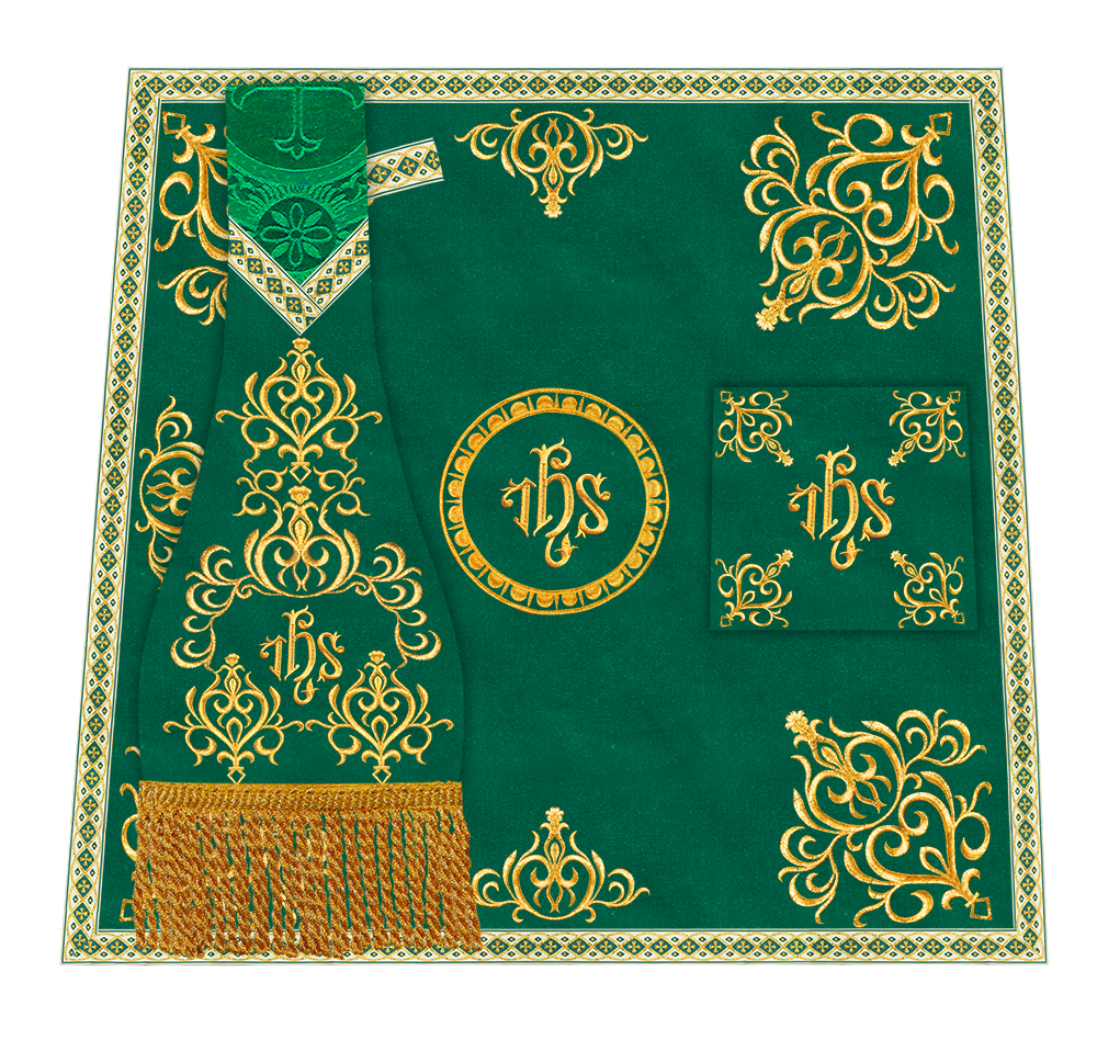 Traditional Fiddleback Vestment With Motifs and Trims