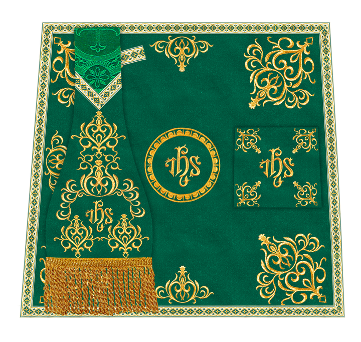 Traditional Fiddleback Vestment With Motifs and Trims