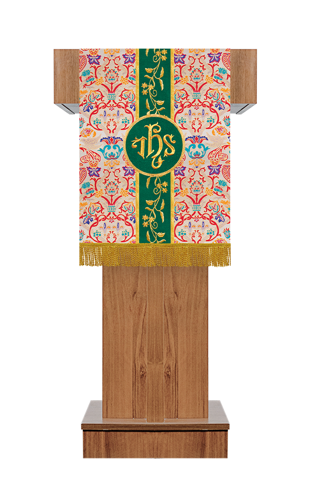 Tapestry Pulpit/Lectern with Floral Embroidery