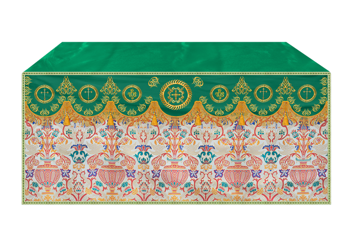 Tapestry Altar Cloth with Embroidered Motif