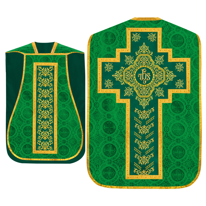 Set of four Roman Chasuble with stole