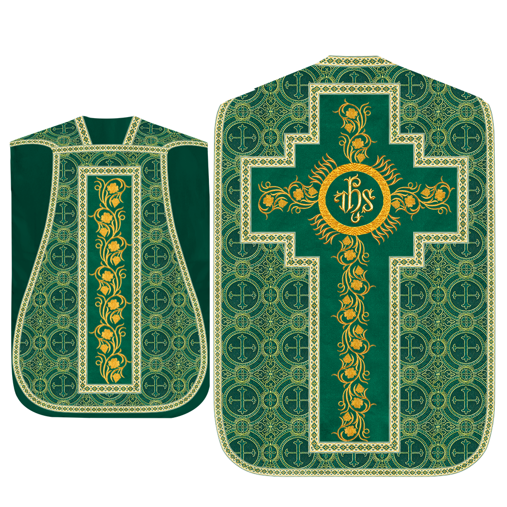 Set of Four Grapes Embroidery Roman Chasuble Vestments