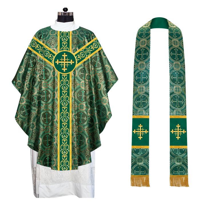 Gothic Style Chasuble with Embroidered Lace