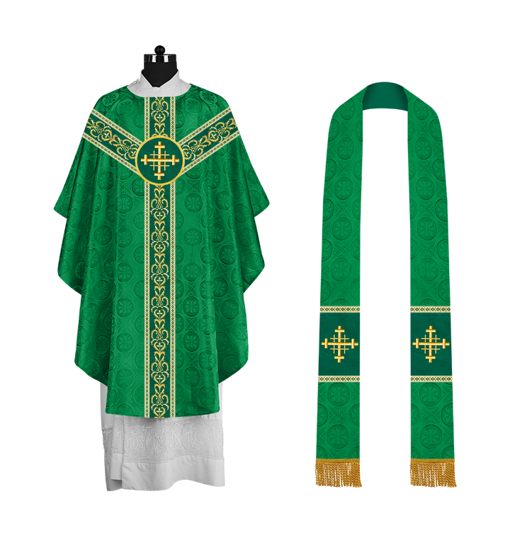 Exquisitely Embroidered Gothic Chasuble Liturgical Vestment