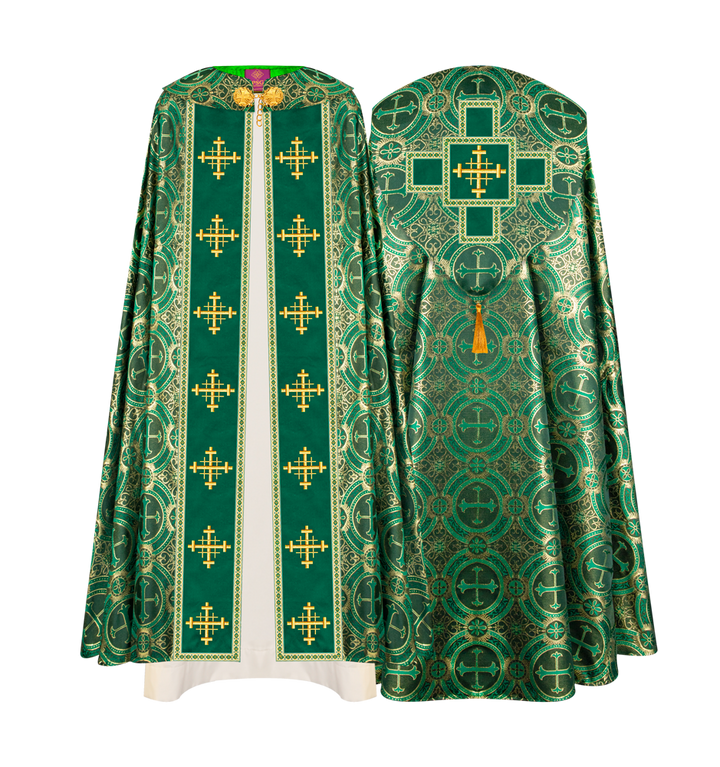 Enhanced Gothic Cope Vestments With Liturgical cross