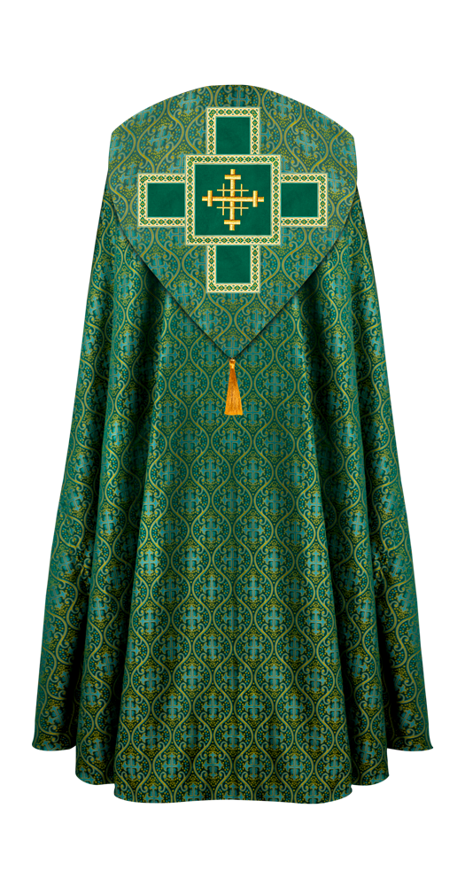 Enhanced Gothic Cope Vestments With Liturgical cross