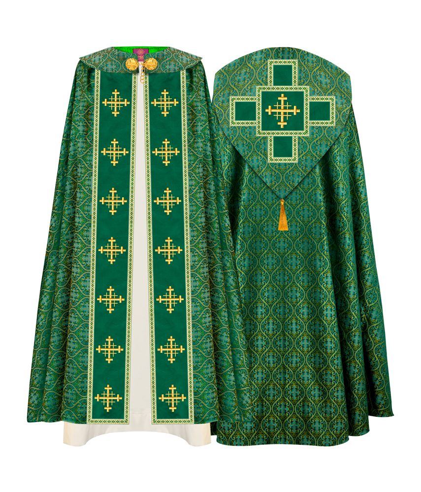 Enhanced Gothic Cope Vestments With Liturgical cross