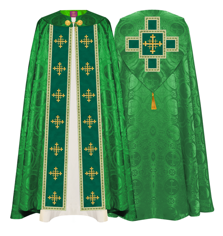 Enhanced Gothic Cope Vestments With Liturgical cross