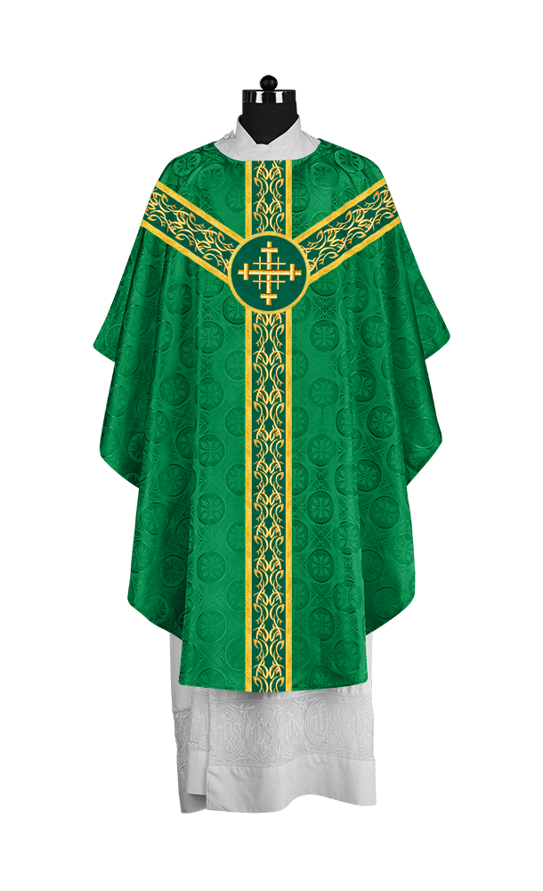 Exquisite Gothic Chasuble with Ornate Embroidery Trims