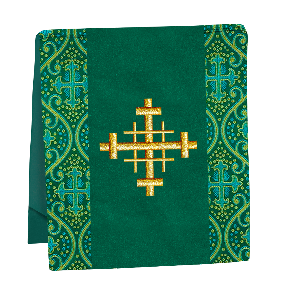 Liturgical Cross Embroidered Mass Set and braided trims