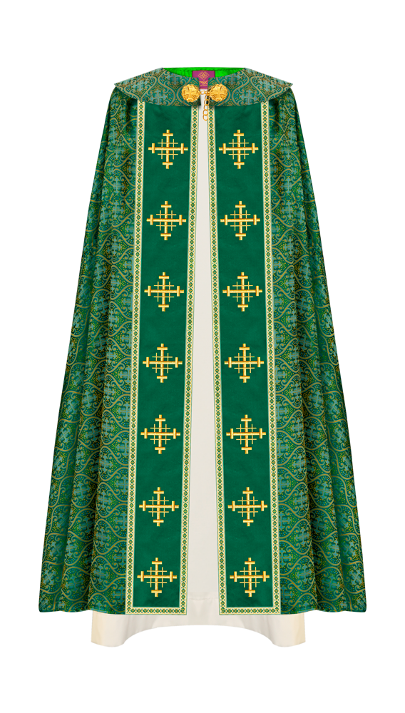 Enhanced Gothic Cope Vestments With Liturgical cross