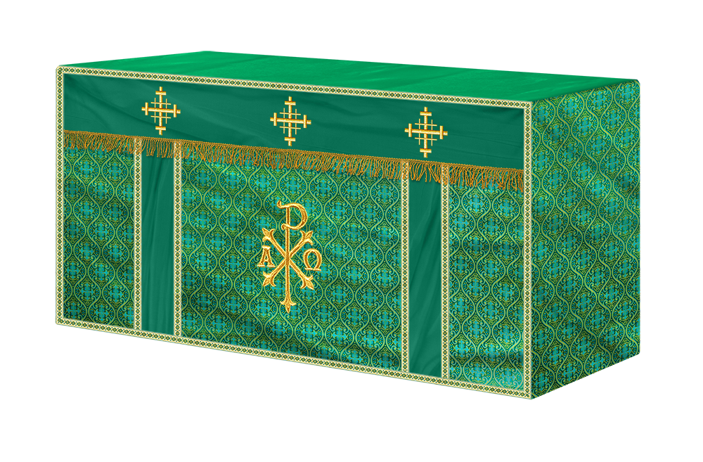 Altar Cloth with Spiritual Cross with Trims