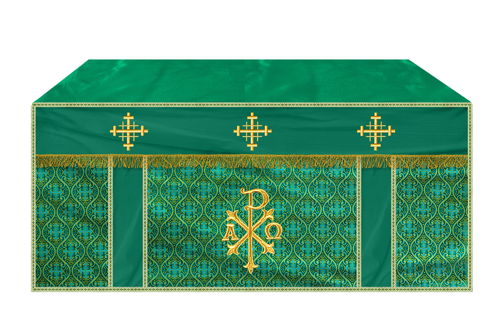 Altar Cloth with Spiritual Cross with Trims