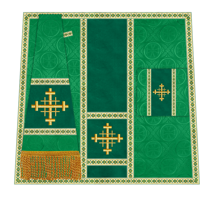 Traditional Altar Mass Set with  Embroidered Motifs