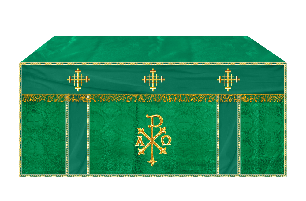 Altar Cloth with Spiritual Cross with Trims