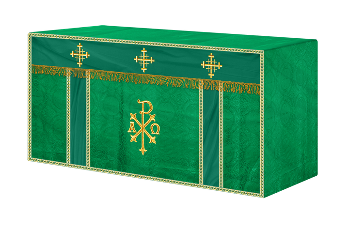 Altar Cloth with Spiritual Cross with Trims