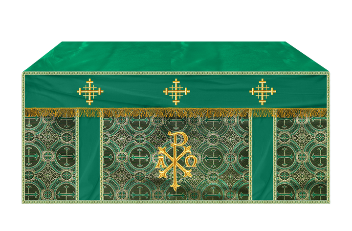 Altar Cloth with Spiritual Cross with Trims