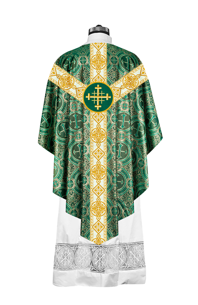 Pugin Style Chasuble with Embroidered Orphrey