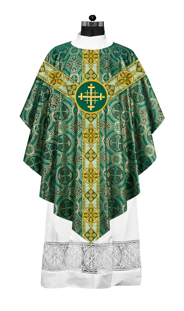 Pugin Style Chasuble with Embroidered Orphrey