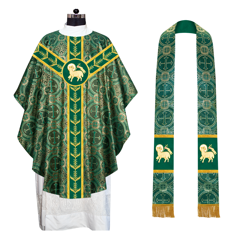 Gothic Style Chasuble with Adorned Lace