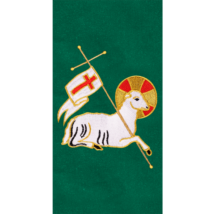 Liturgical Stole with Embroidered Lamb Motif