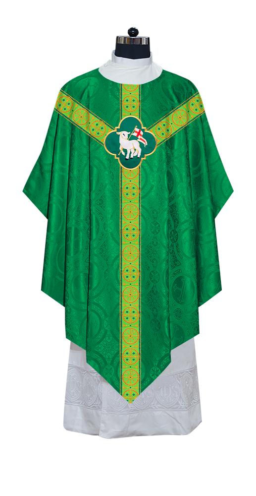 Divine Pugin Chasuble with Braided Lace Orphrey