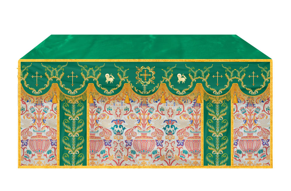 Tapestry Altar Cloth with Liturgical Motif
