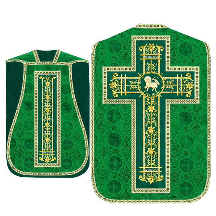 Set of Four Catholic Roman Chasuble with Spiritual Motif